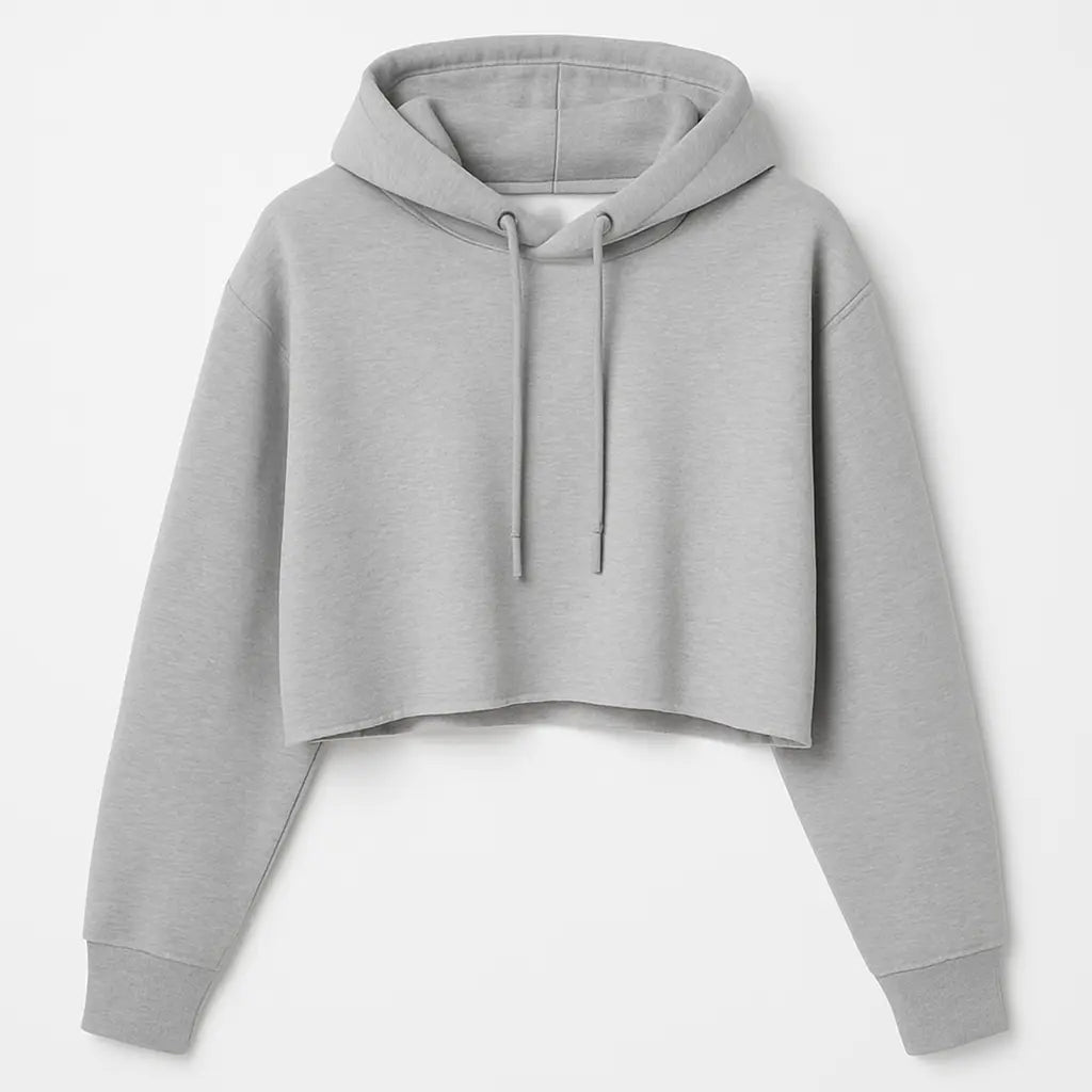 Szara Bluza Crop – Damska